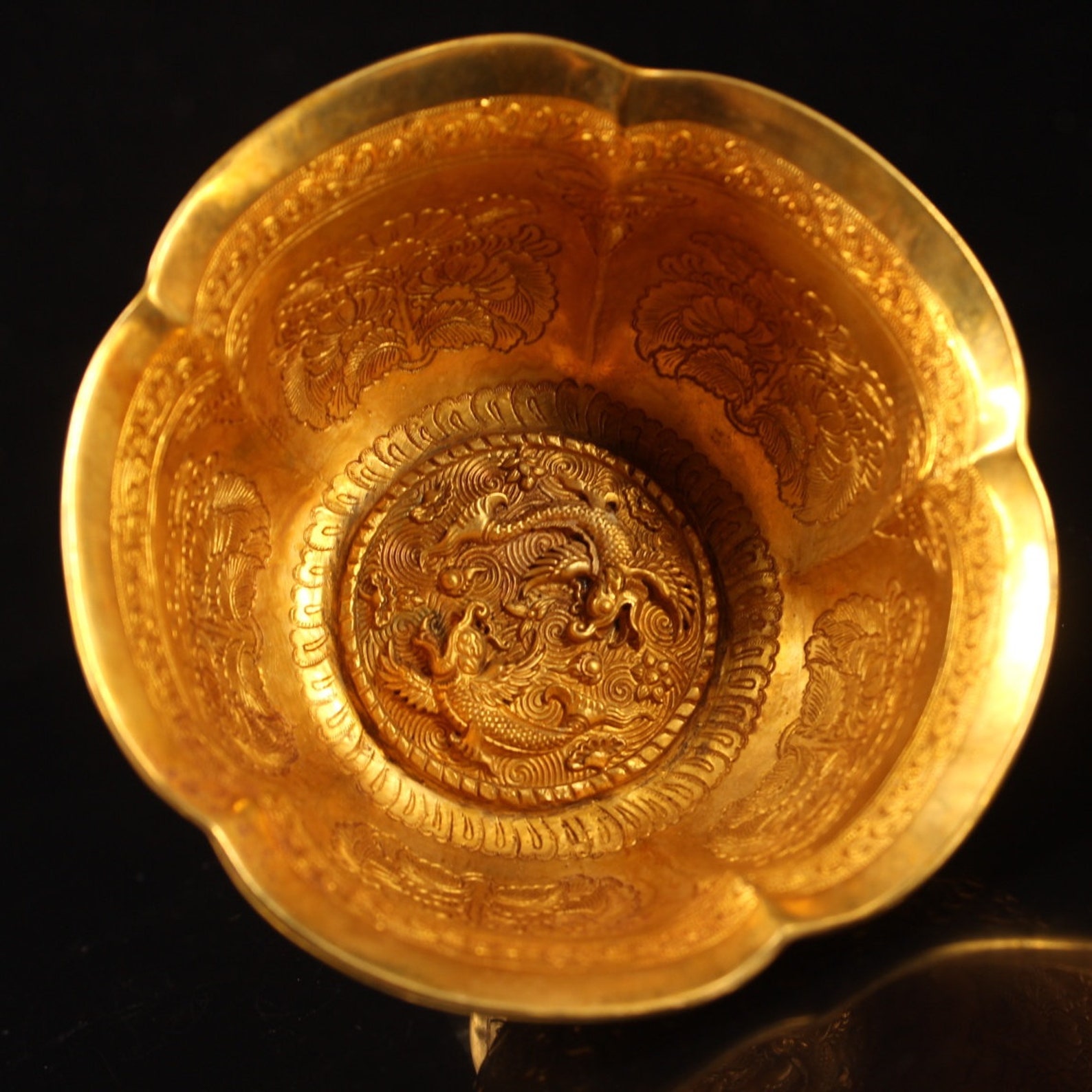 The goldplated bowls used by the Imperial Palace in ancient Etsy