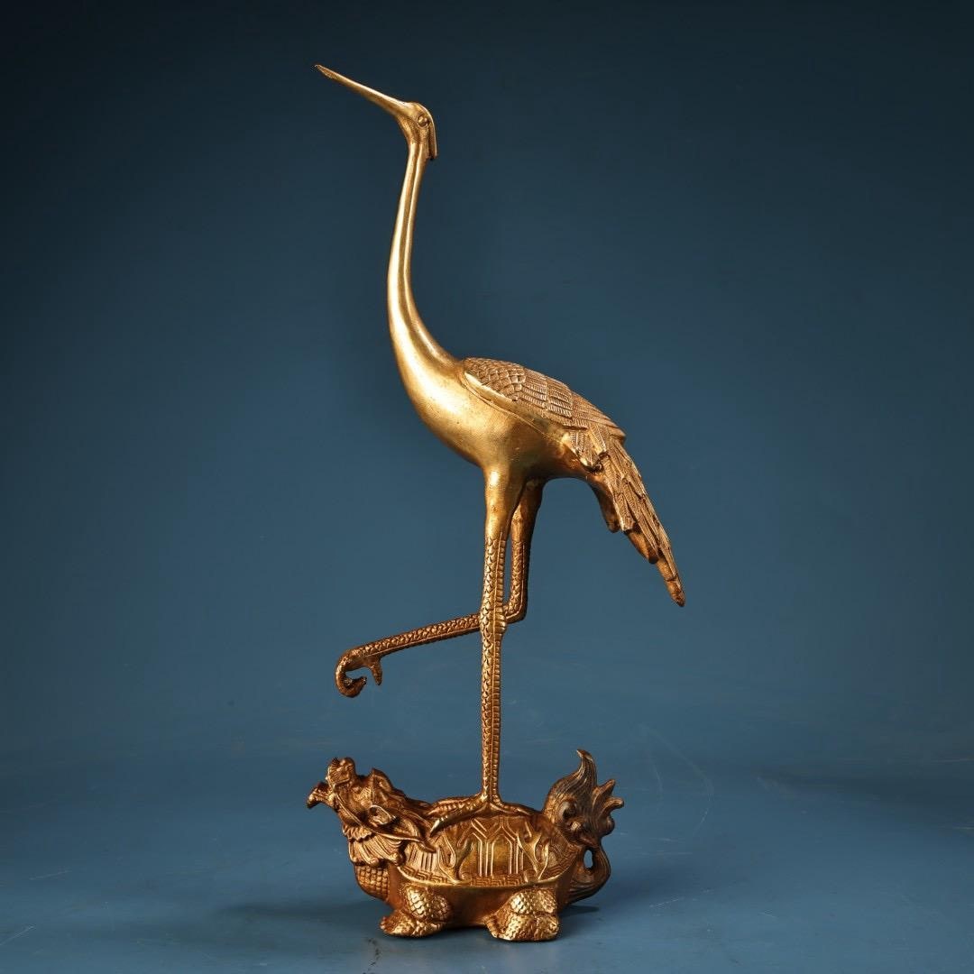 Crane on Tortoise Bronze - Etsy UK