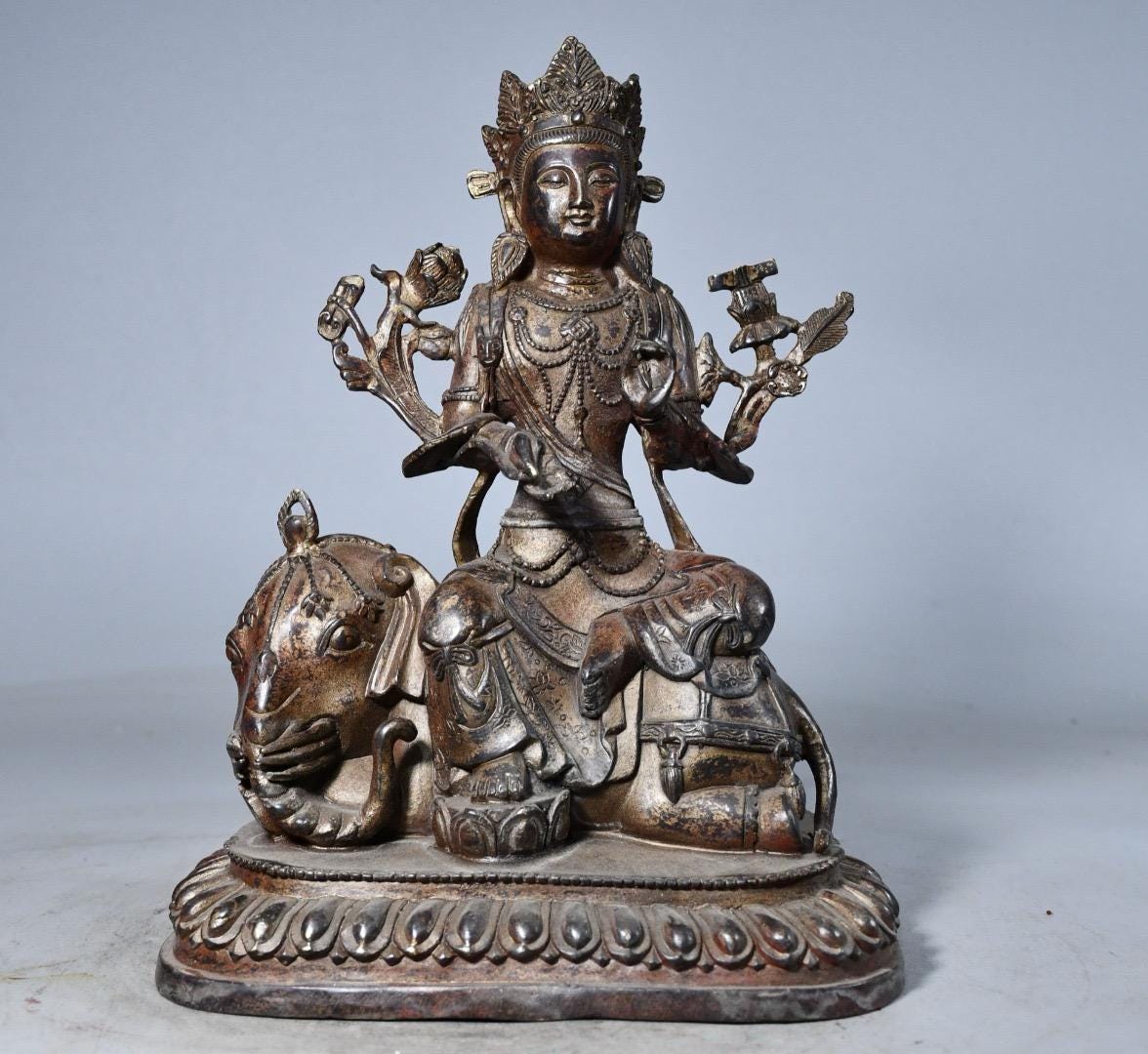 中国のアンティーク手作りの絶妙な希少な純銅製px仏像装飾品