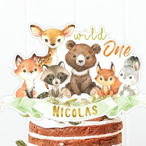 Printables Woodland Animals Cake Topper