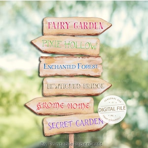 Cartello per feste delle fate, decorazioni per feste in giardino delle fate, foresta incantata, compleanno della principessa delle fate, baby shower delle fate, 1° compleanno, articoli per feste delle fate
