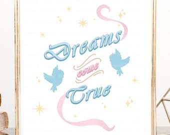 Printable Cinderella Party Sign, 1st Birthday, Disneyland Party Supplies, Princess Birthday Party, Disneyland Party Decor, Disneyland Sign