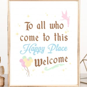 Printable Disneyland Party Sign, 1st Birthday, Disneyland Party Supplies, Birthday Party Sign, Disneyland Party Decor, Small World, Digital