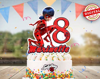 Miraculous Ladybug Cake Topper Etsy Miraculous Ladybug Cake Topper Etsy