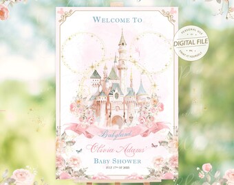 Baby Shower Decor, Welcome Party Sign, Happiest Baby Shower On Earth, Babyland, Girl Baby Shower, Shower Party Supplies, A3 Sign, Printable