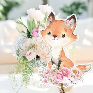 Centros de mesa con animales del bosque, suministros para fiestas de niñas del bosque, baby shower del bosque, recortes del bosque, primer cumpleaños del bosque, descarga instantánea