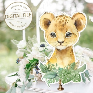 Safari Baby Shower Decor, Safari Animals Centerpieces, Jungle Safari Party Supplies, Safari Cutouts, 1st Birthday, Safari Party, PRINTABLE