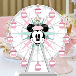 Printable Ferris Wheel Cutout, Girl Baby Shower Decor, Stand Up Prop, 1st Birthday, Disneyland Party Supplies, Babyland Decorations, Digital