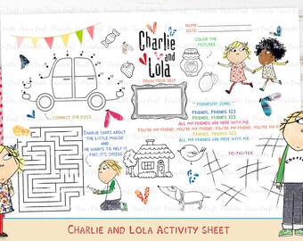 2 Personalised Charlie And Lola Birthday Celebration Banners Decoration Posters