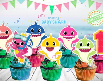 Baby Shark Cake Topper 3d Foam Etsy Baby Shark Cake Topper 3d Foam Etsy