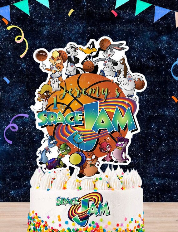 Space Jam Party Supplies Space Jam Cake Topper Space Jam | Etsy