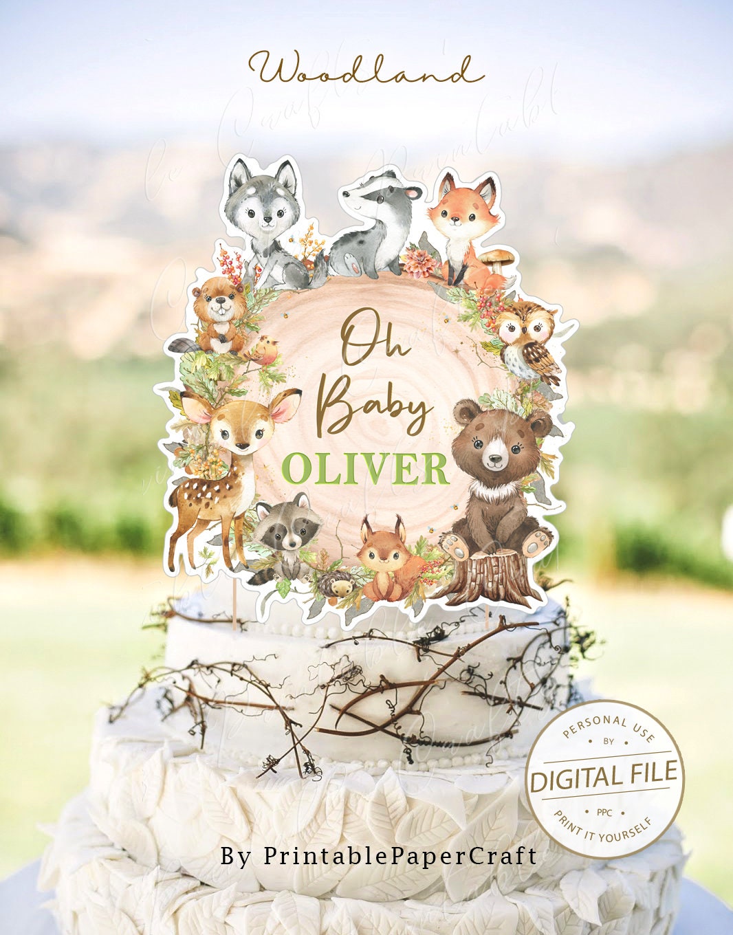 Shower De Bébé Fille Animaux De Safari, Décoration De Gâteau, Fille Animaux De Safari, Fête Safari Dans La Jungle Fille, Articles De Fête De Baby Shower Rose Fille, Imprimable - Canada