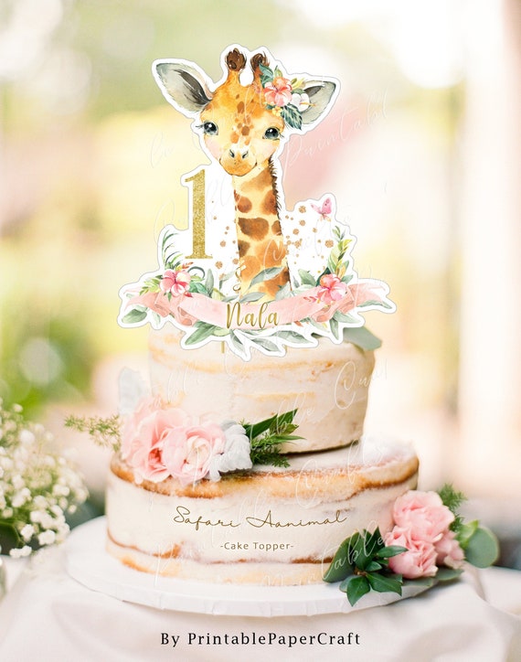 4 Décorations De Gâteau D'Animaux De La Forêt,Décoration De Fête D'Anniversaire Pour Les Animaux De La Jungle, Safari Jungle Deco Gâteau Cake Cupcake