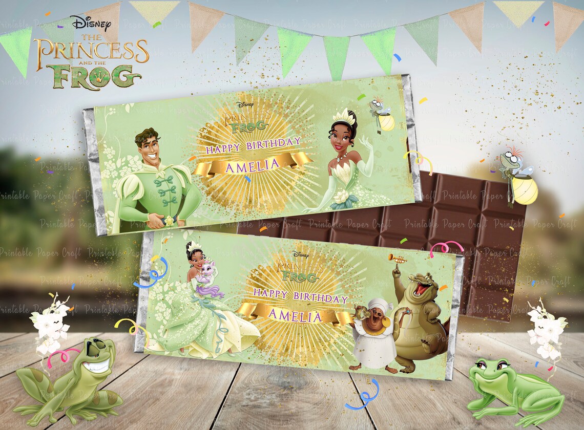 Princess and the Frog Chocolate Bar Wrapper Princess and the Etsy