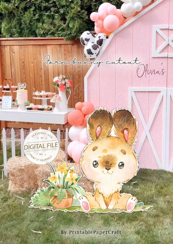 Bauernhof Party Deko Set - 6-teilige Tischdekoration Mit Tieren