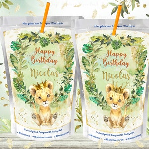 Lion King Baby Shower, Lion King Capri Sun Juice Labels, Lion King Birthday, Lion King Party Supplies, Baby Lion King Shower Decor Printable