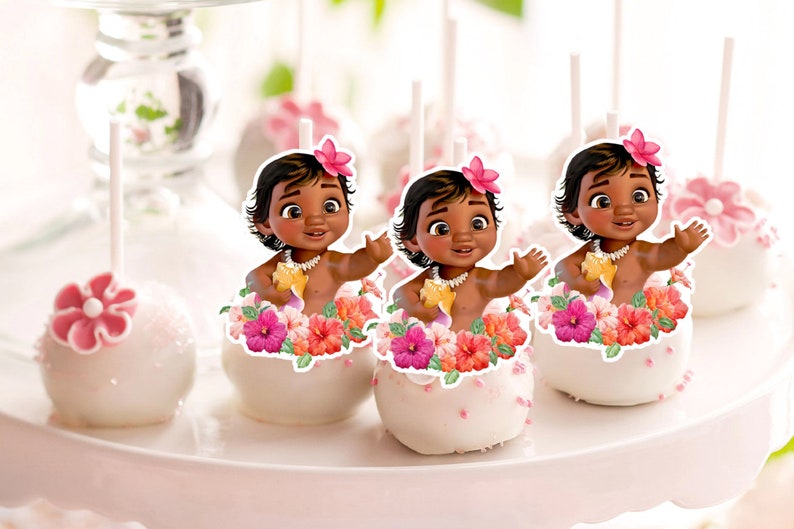 Moana Cake Pop Toppers Baby Moana Cupcake Toppers Moana Etsy Moana Cake Pop Toppers Baby Moana Cupcake Toppers Moana Etsy