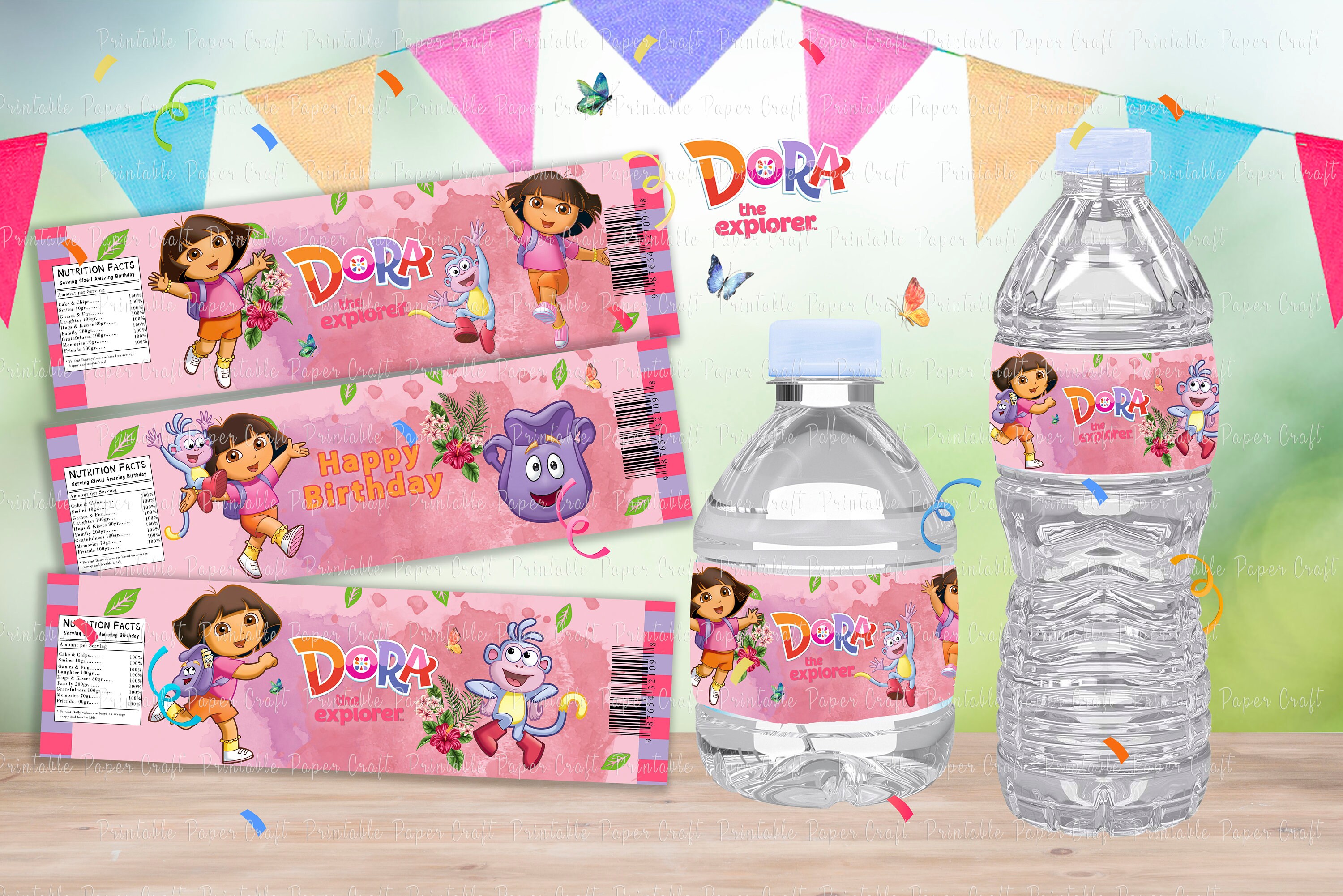 Dora the explorer Water Bottle Labels Dora Water Bottle Party Etsy