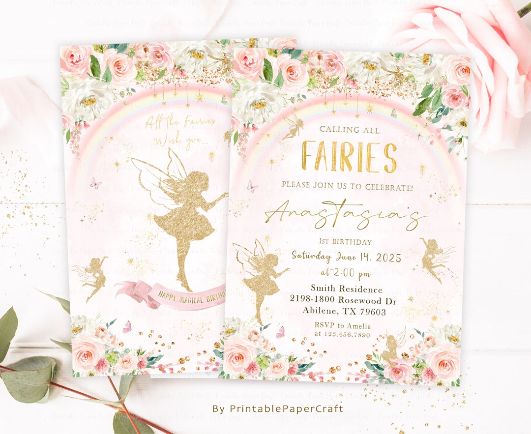 fairy-birthday-party-invitation-butterfly-magical-garden-fairy-invitation-fairy-baby-shower-fairy-first-birthday-party-decor-fairy-dust-etsy