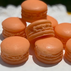 Karamel pompoen nep dessert macaron soja wax smelt voor herfst kamer kaars cadeau gastronomische herfst dessert macaron kamer wax melts