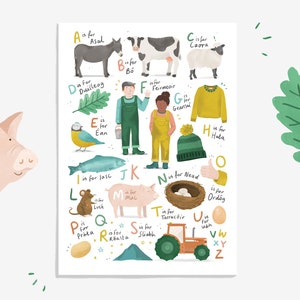 Alphabet irlandais - Aibítir A - Z |  Impression A3 ou A2