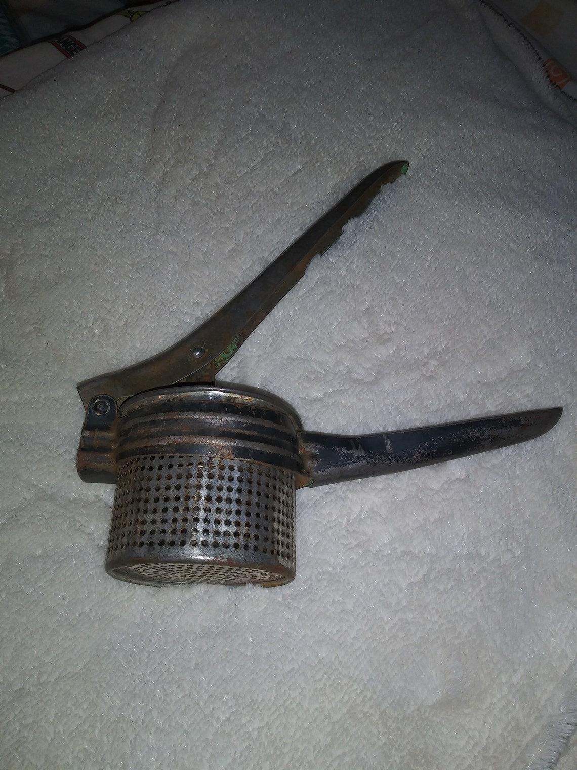 Vintage Metal Potato Ricer est 1940's Etsy