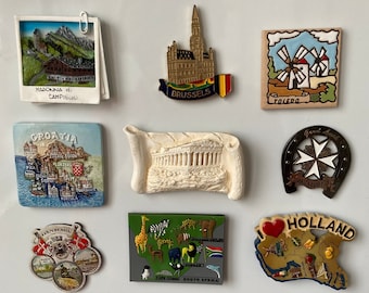 Magneti da viaggio per frigorifero Collezione di magneti per frigorifero Città Set di magneti per frigorifero europei Souvenir di paesaggio urbano