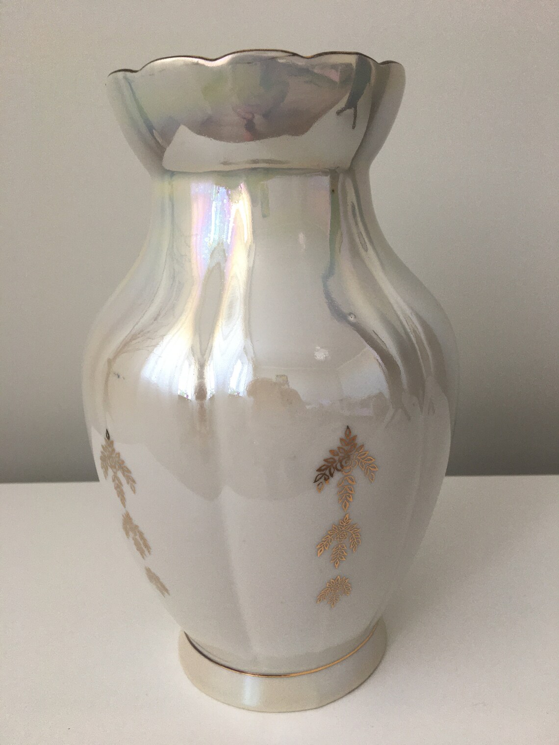 Pretty Pearl Vase for Flowers Ukrainian Vase Large Retro Etsy