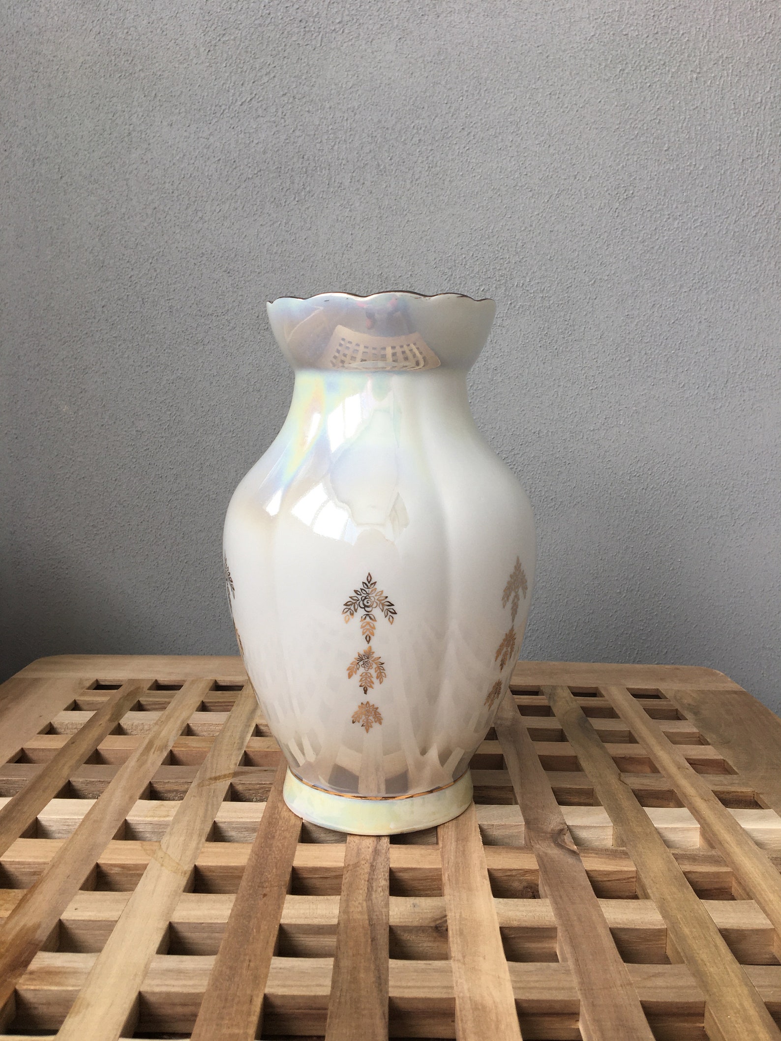 Pretty Pearl Vase for Flowers Ukrainian Vase Large Retro Etsy