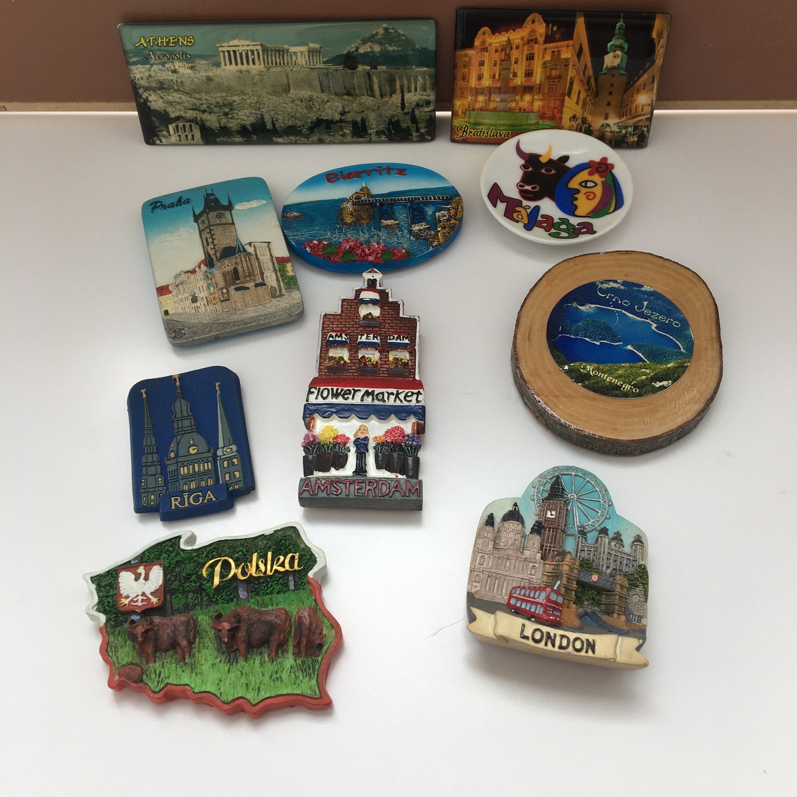 Fridge Travel Set 10 European Cities Refrigerator Freezer Vacation Gift