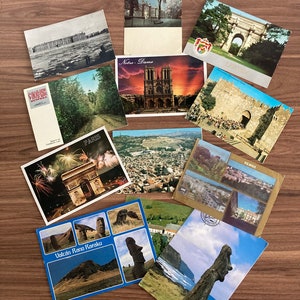 Travel Postcards Tourist Postcards Collection Set of Vintage Travel Postcards Retro Popular Cities Postcards World Travel postcards
