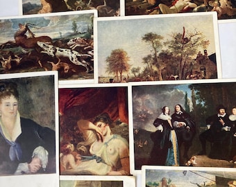Vintage World Famous Art Painting Postcards, edition 1959
