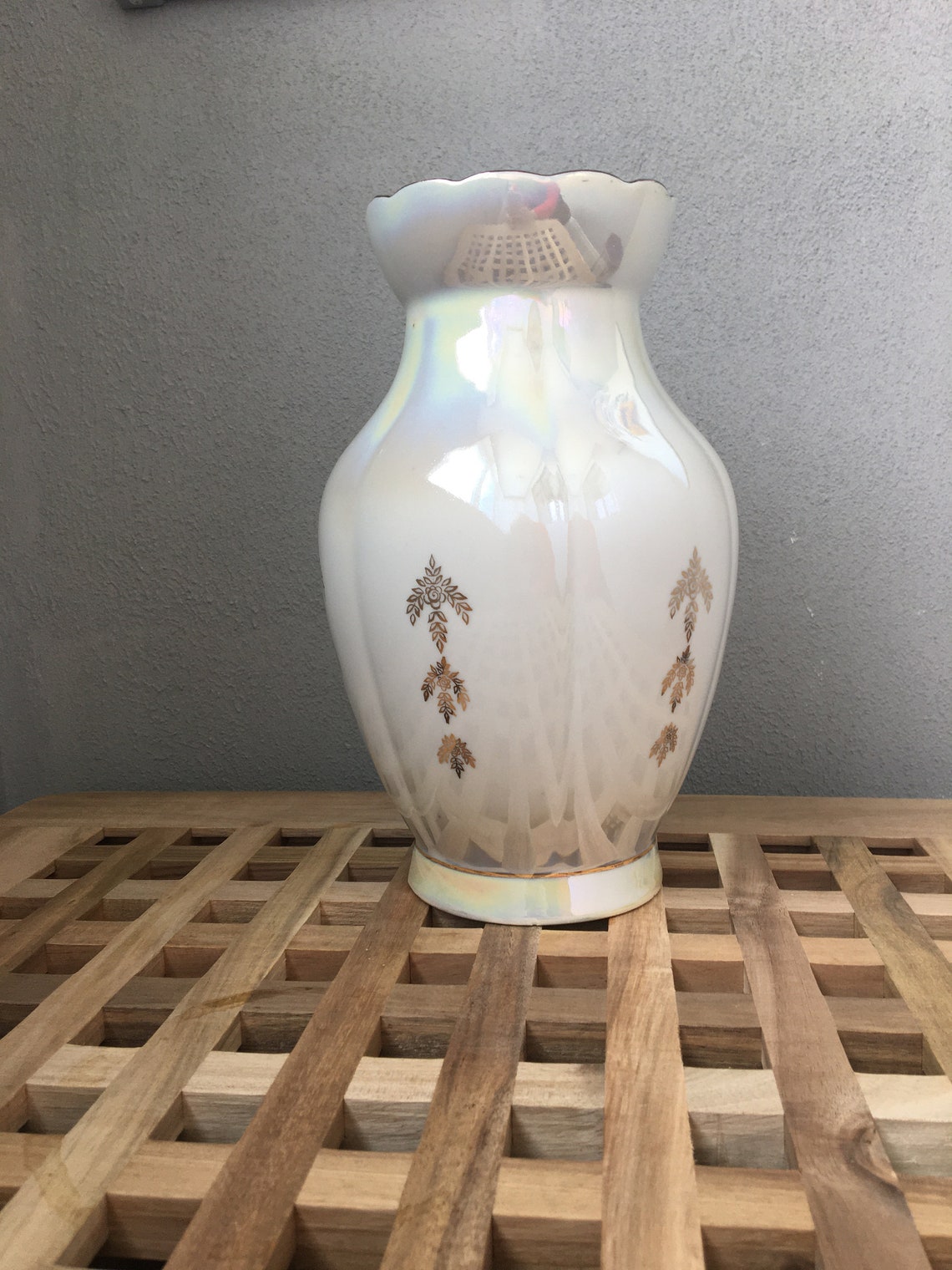 Pretty Pearl Vase for Flowers Ukrainian Vase Large Retro Etsy