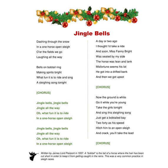 Jingle Bell Rock Lyrics • Have Fun Teaching  Christmas lyrics, Children  songs lyrics, Christmas carols lyrics