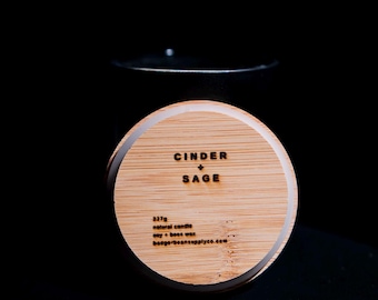 Cinder + Sage Soy/Bee's Wax Candle