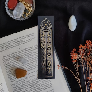 Gothic window Witchy foil bookmark for fantasy, adventure, dark, magical lectures