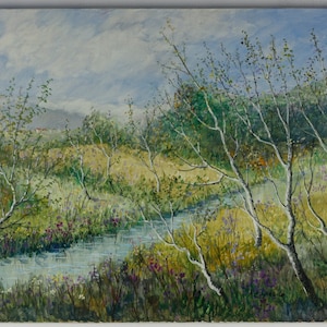 Lentelandschap langs de sloot