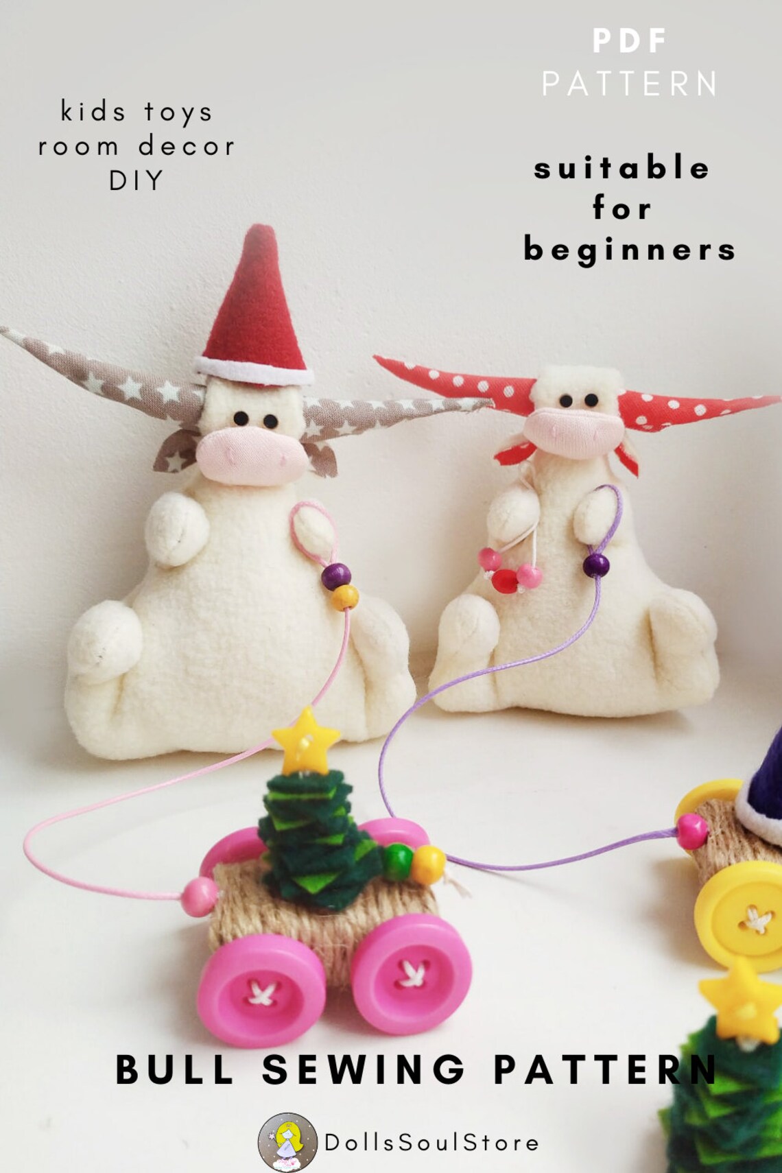 Cow sewing pattern Buffalo stuffed animal Cow plush pattern Etsy