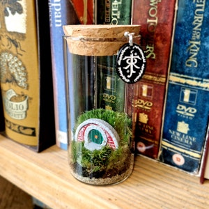 Hobbit Hole Terrarium Bottle, Lord Of The Rings Indoor Plant Gift Ideas image 1