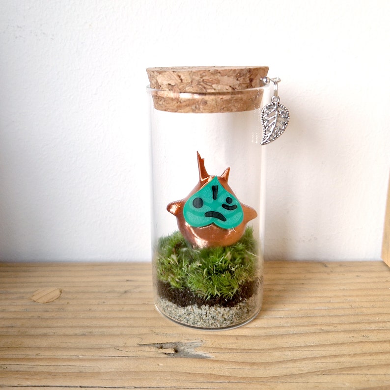 Korok Terrarium Moss Bottle, Legend of Zelda Indoor Plant Gift Ideas image 8