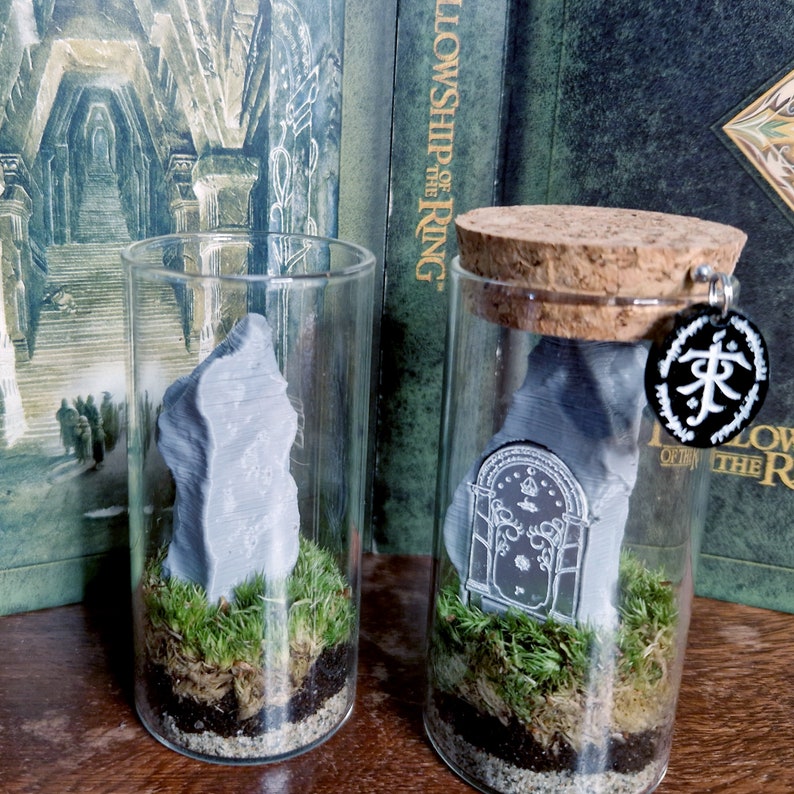 Moria Durin's Door Terrarium Bottle, Lord Of The Rings Indoor Plant Gift Ideas image 4