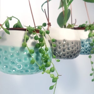 Mini Hanging Planters, Ceramic Plant Pots