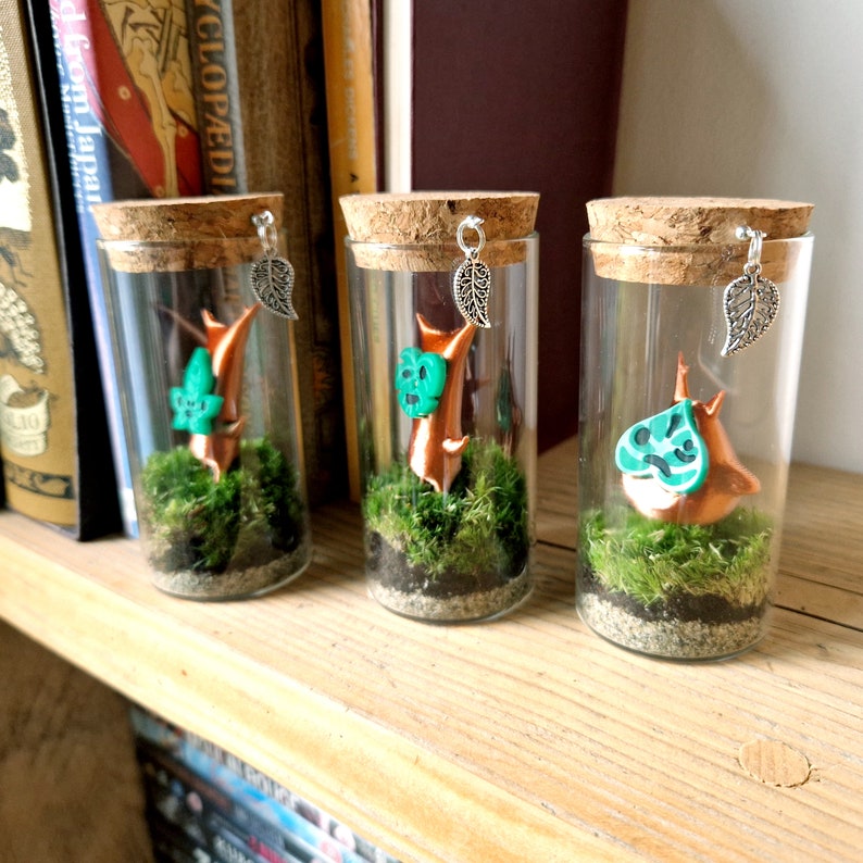 Korok Terrarium Moss Bottle, Legend of Zelda Indoor Plant Gift Ideas image 6