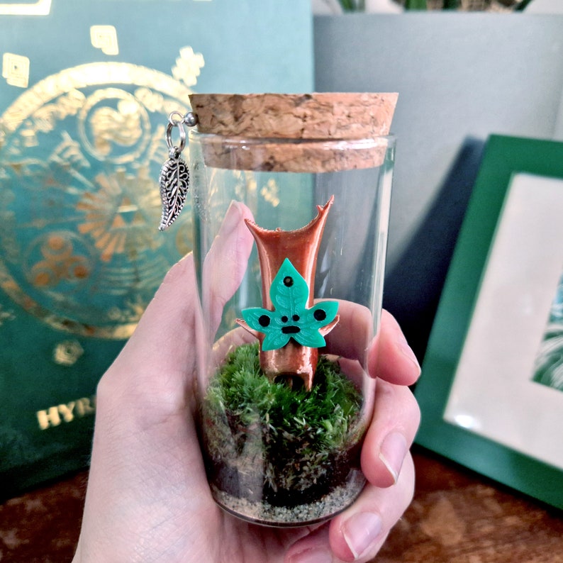 Korok Terrarium Moss Bottle, Legend of Zelda Indoor Plant Gift Ideas image 2