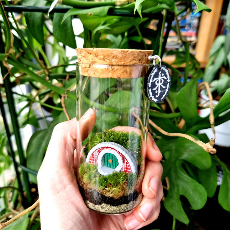 Hobbit Hole Terrarium Bottle, Lord Of The Rings Indoor Plant Gift Ideas image 3