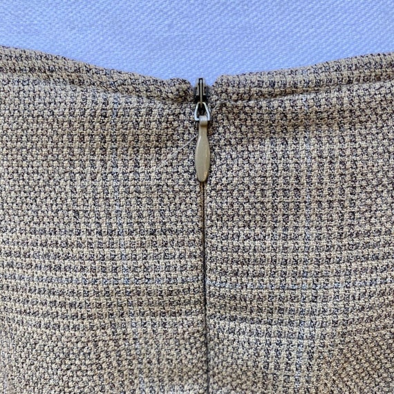 Vintage Pleated Wool Pencil Skirt Sz 12 - image 4