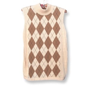 Vintage EP Pro Argyle Sleeveless Sweater Vest