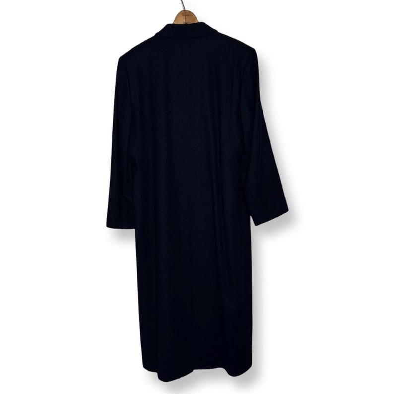 Pendleton Black Long Elegant Wool Trench Coat Sz 14 image 3
