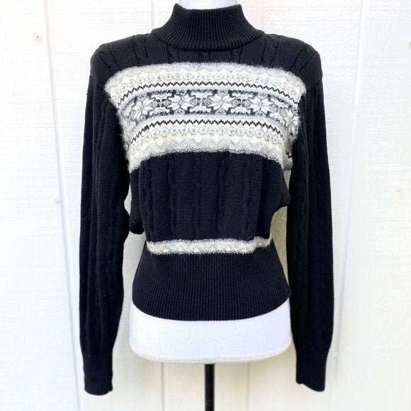 Jeanne Pierre Cable Knit Angora High 