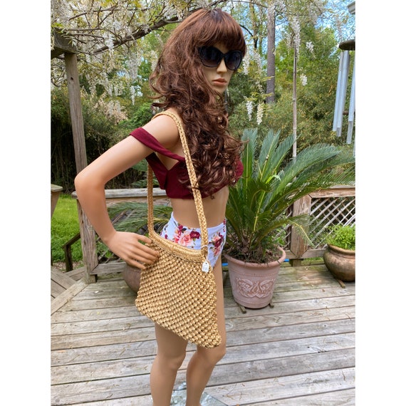 Vintage Woven Straw Shoulder Bag
